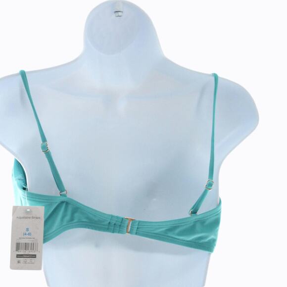 Time and Tru Women Keyhole Bikini Top Size Small 4-6 Teal - Picture 4 of 4